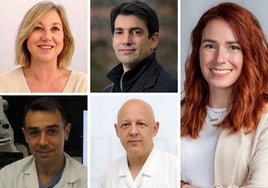 Ángeles Aragón, Esteban Gurzov, Juan Antonio Giménez, Miguel Ángel Caravaca y e Inmaculada Llopis.
