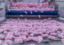 Producción de golosinas en una fábrica en Molina de Segura.