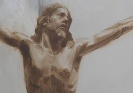 Detalle del cartel de la Semana Santa de Murcia 2025.