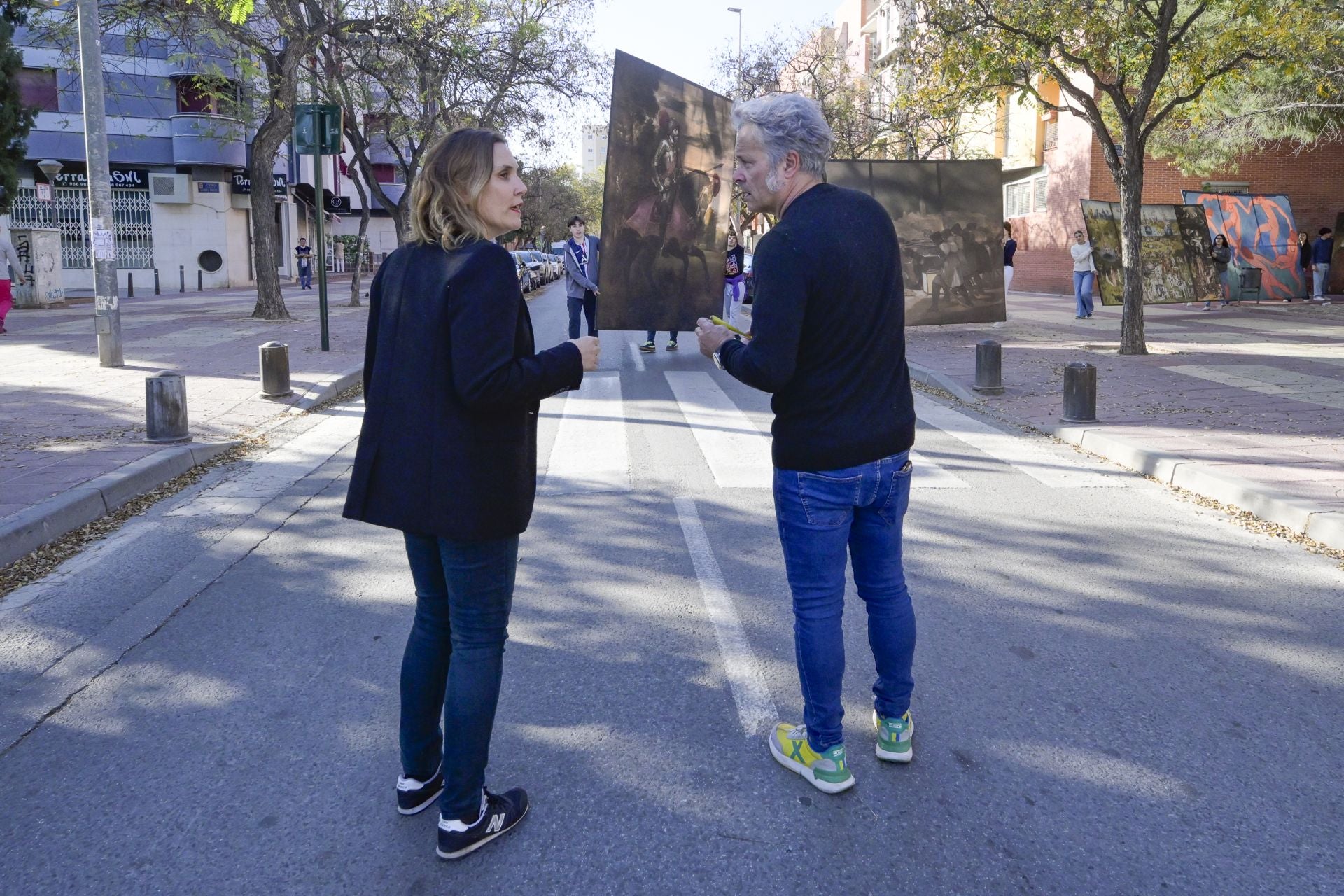 Los alumnos del IES La Flota pasean el arte por las calles de Murcia