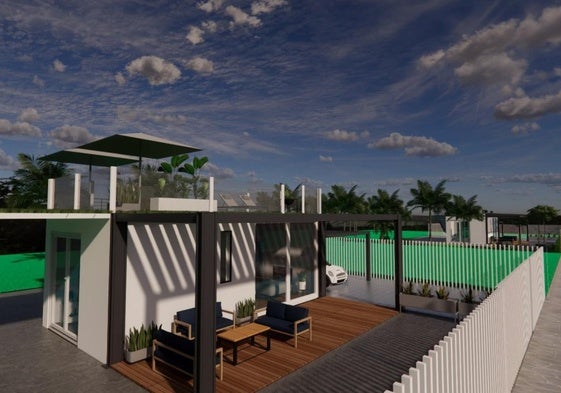 Diseño 3D de la casa modular Nova.