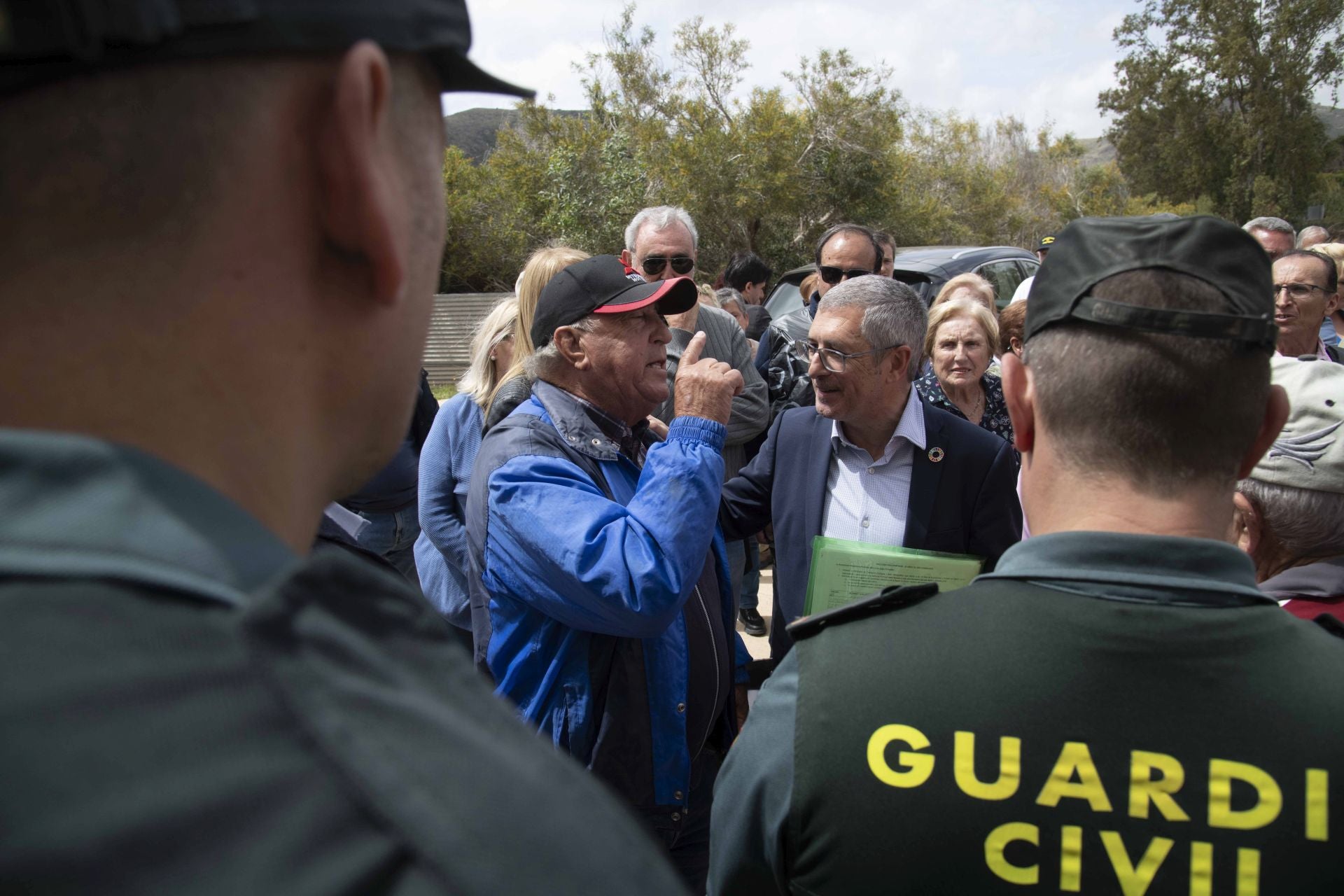 La manifestación con motivo de la reunión para la regeneración de la bahía de Portmán, en imágenes