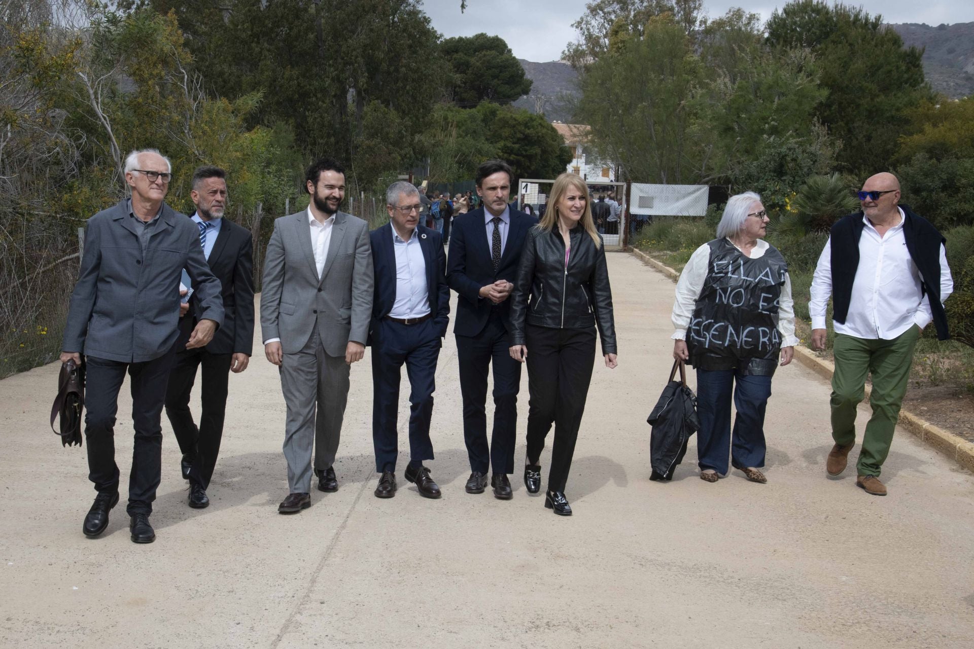 La manifestación con motivo de la reunión para la regeneración de la bahía de Portmán, en imágenes