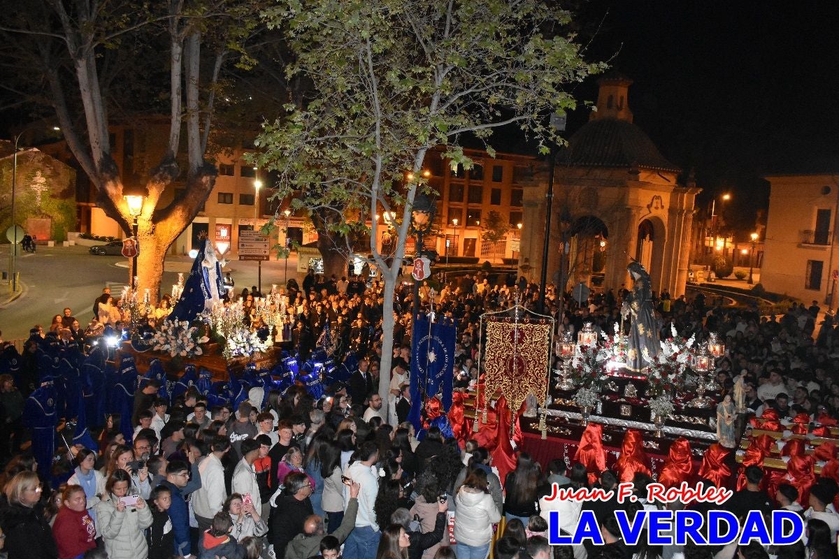 «Noche azul y de encuentros» para celebrar el Viernes de Dolores en Caravaca de la Cruz