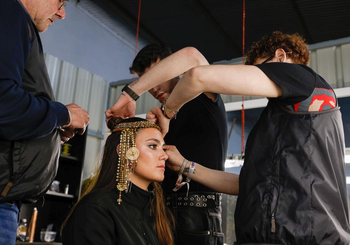 Las imágenes de los preparativos para el Domingo de Ramos en Lorca