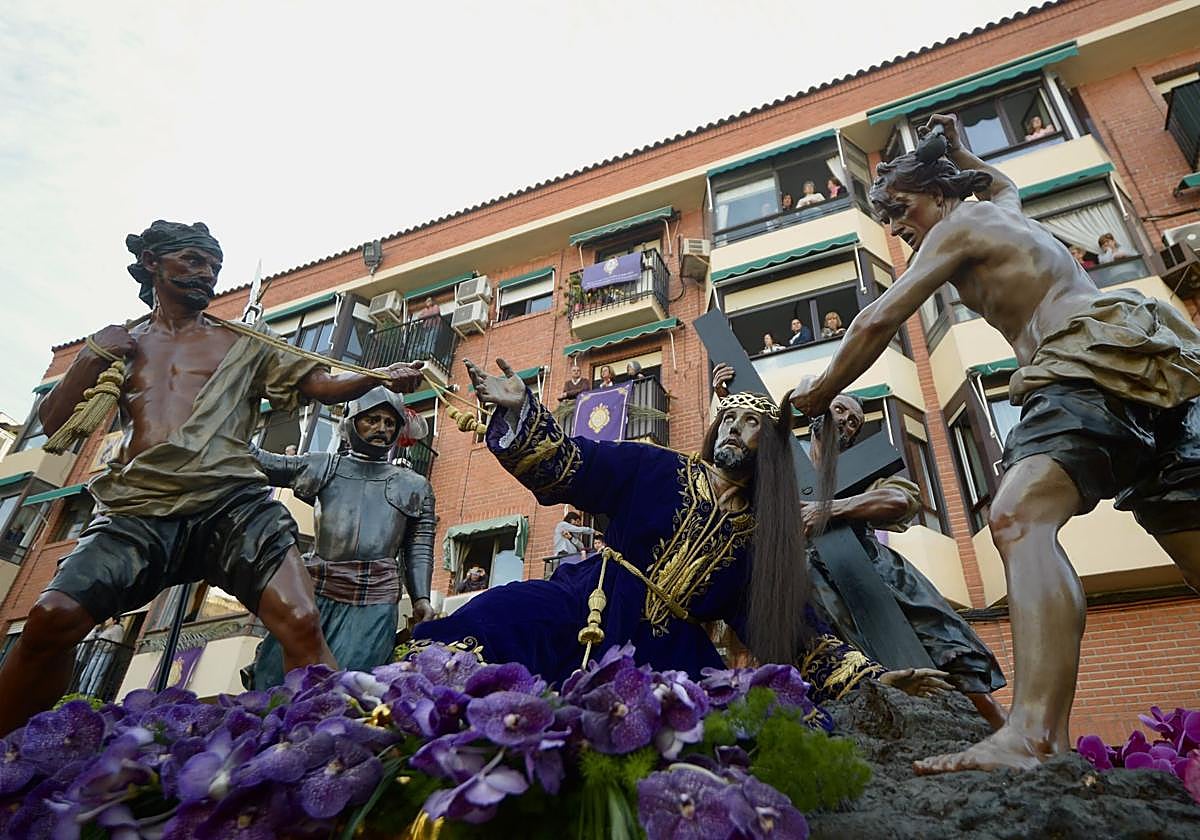 Imagen del paso La Caída, en la procesión de los 'salzillos' del año pasado.