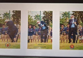 Los tres momentos del 'swing' de un jugador.