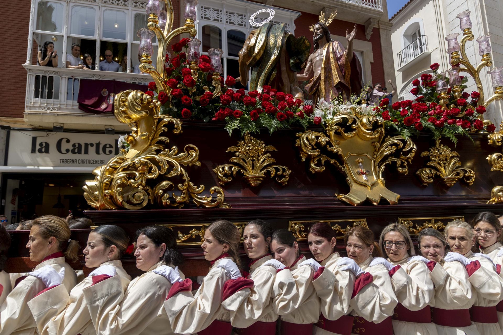 En imágenes, procesión del Domingo de Resurrección en Cartagena