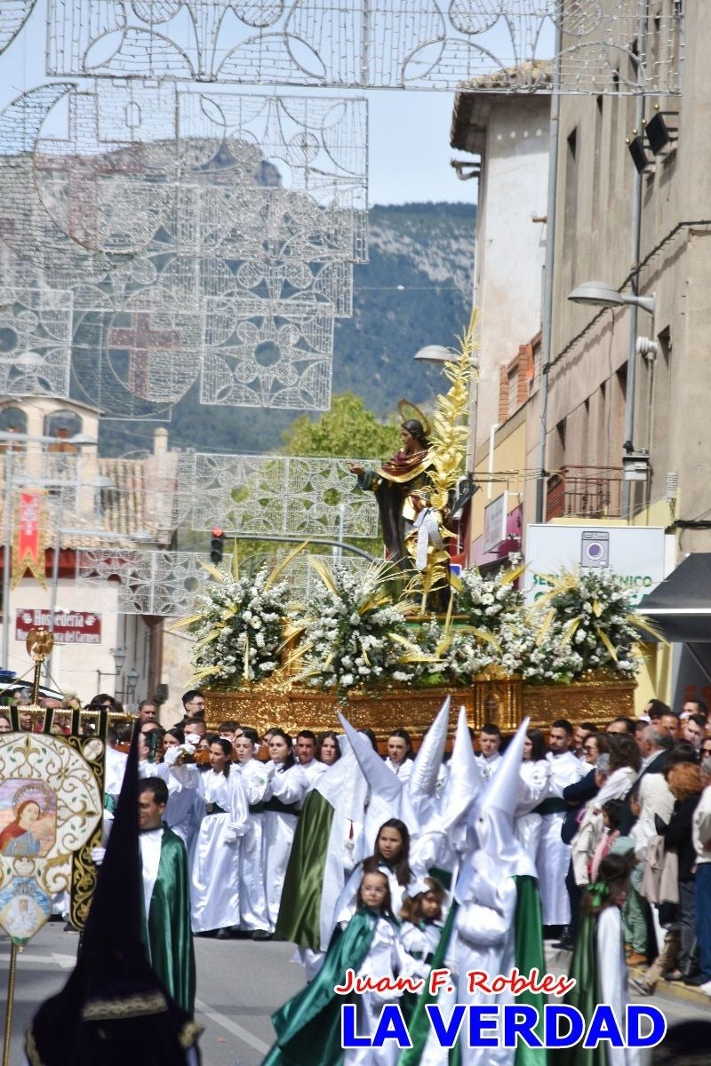 San Juan marca el paso en «El Encuentro» de Viernes Santo en Caravaca de la Cruz