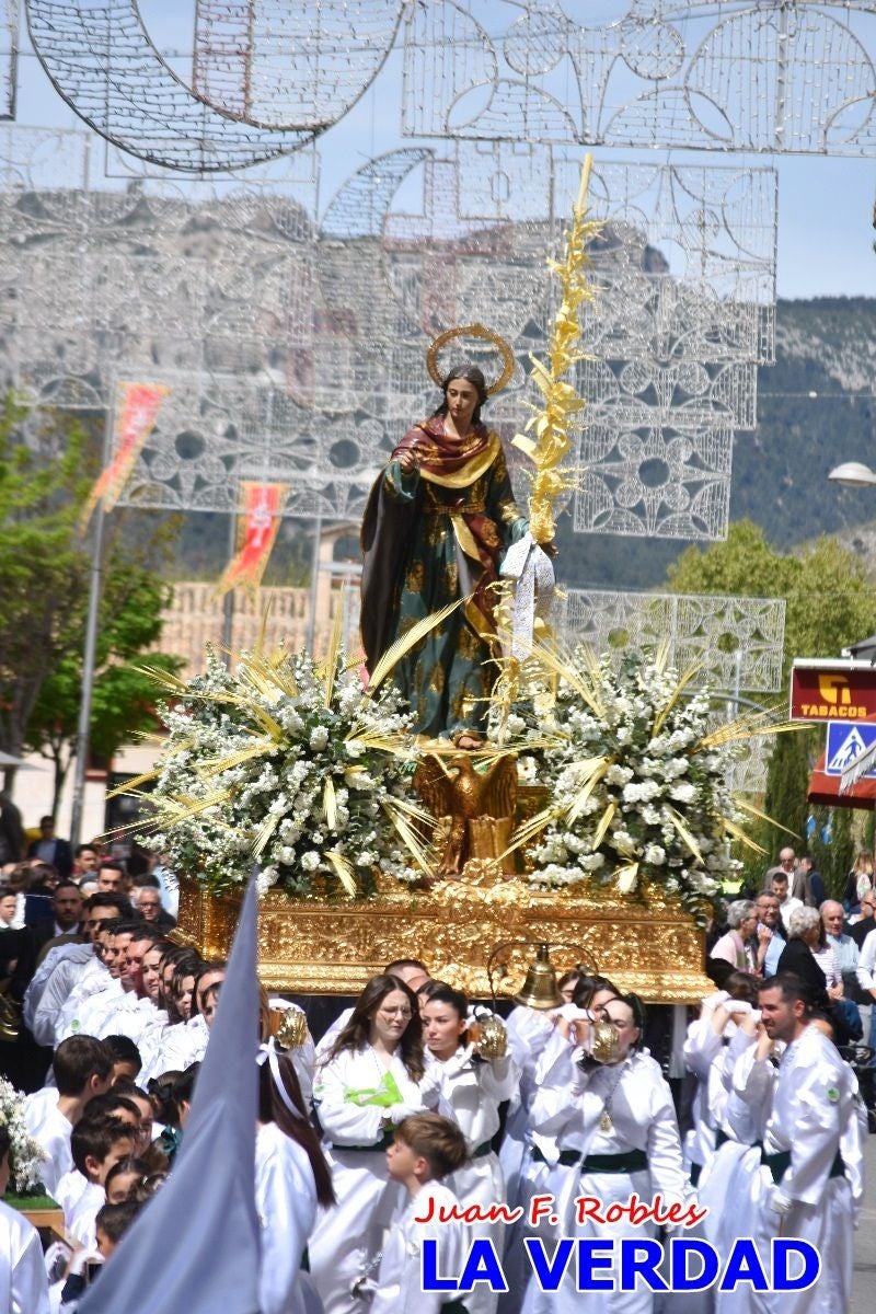 San Juan marca el paso en «El Encuentro» de Viernes Santo en Caravaca de la Cruz