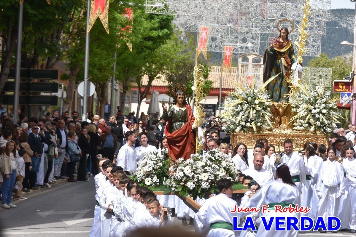 San Juan marca el paso en «El Encuentro» de Viernes Santo en Caravaca de la Cruz
