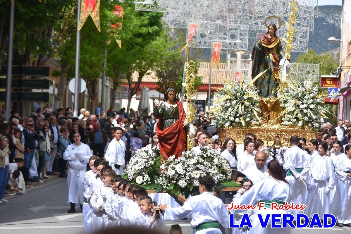 San Juan marca el paso en «El Encuentro» de Viernes Santo en Caravaca de la Cruz