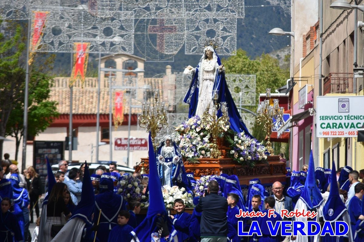 Nuestra Señora de los Dolores camina hacia «El Encuentro» por Caravaca de la Cruz