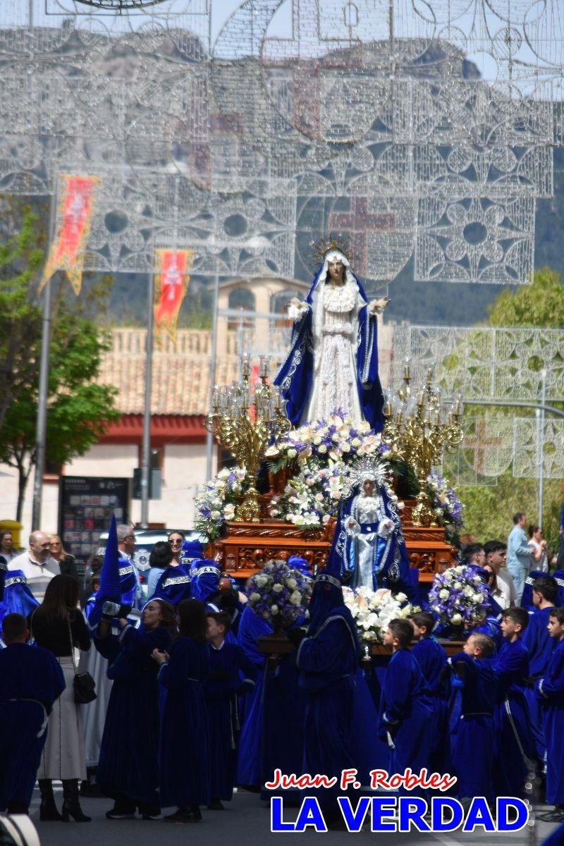 Nuestra Señora de los Dolores camina hacia «El Encuentro» por Caravaca de la Cruz
