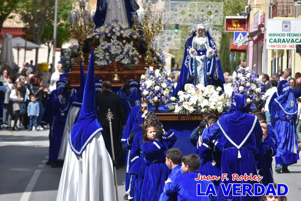 Nuestra Señora de los Dolores camina hacia «El Encuentro» por Caravaca de la Cruz