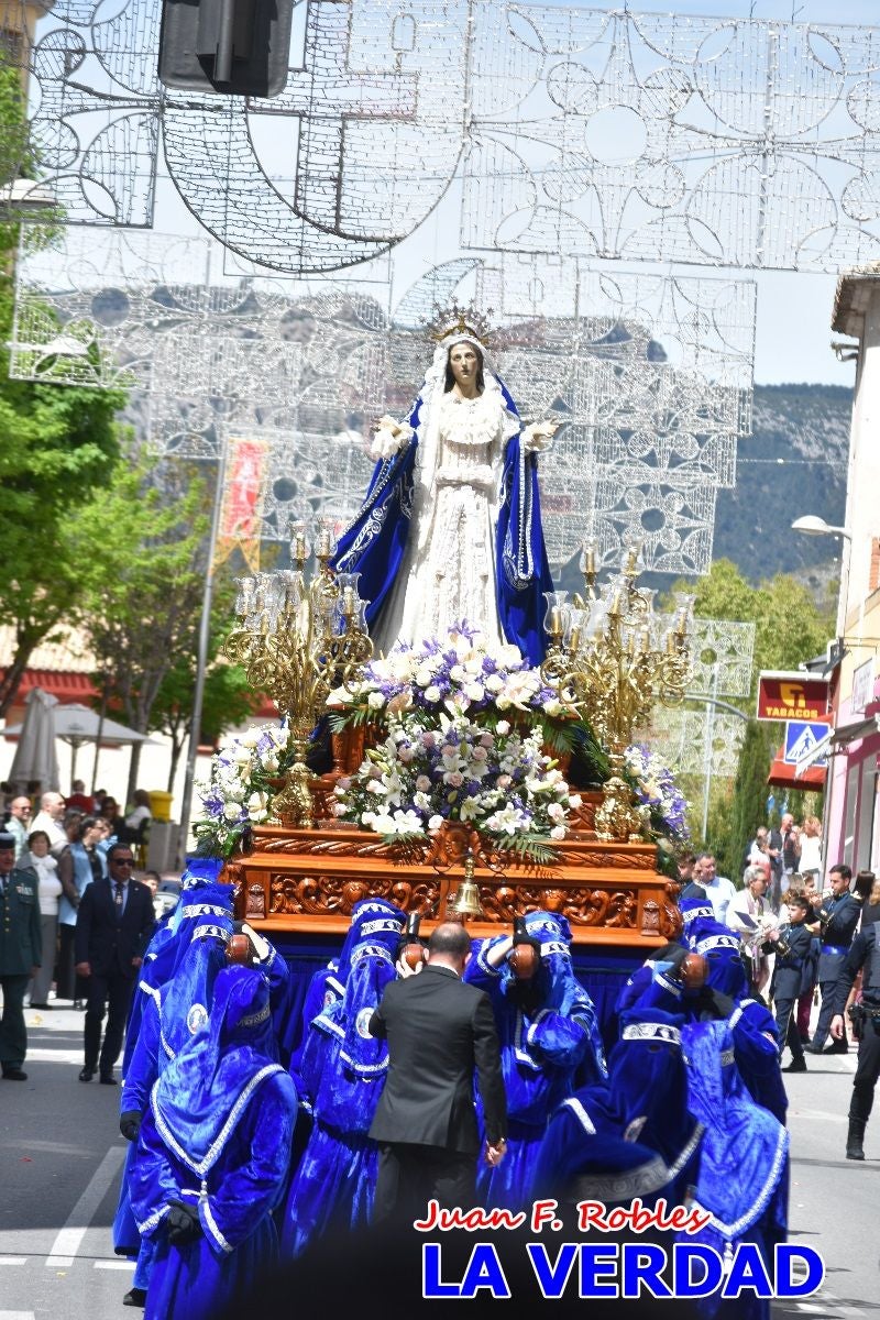 Nuestra Señora de los Dolores camina hacia «El Encuentro» por Caravaca de la Cruz