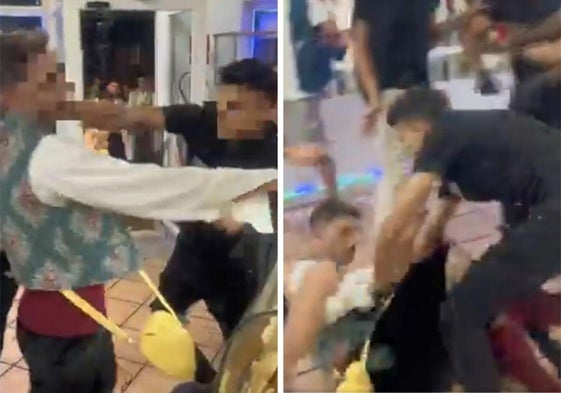 Imágenes de la agresión sufrida por el joven, que recibió varios golpes.