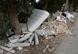 Basura y escombros en Murcia en una imagen de archivo.