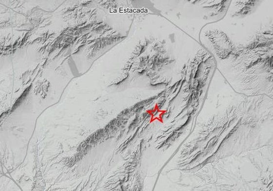 Epicentro del temblor de 2,2 grados registrado en Jumilla este viernes.