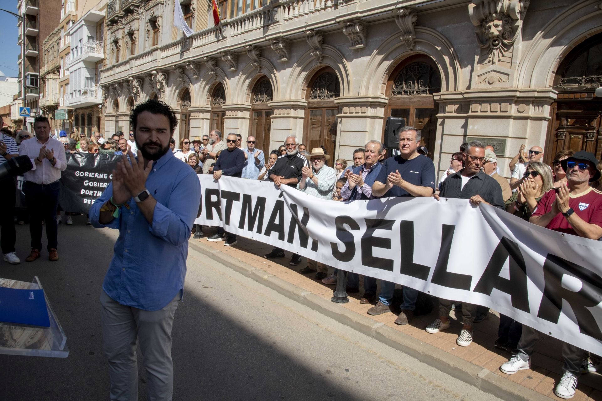 La concentración en La Unión contra el sellado de Portmán, en imágenes