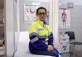 María Antonio López, médica del 061, este martes en Murcia.