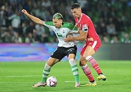 Imagen del duelo de la primera vuelta entre el Racing y el Cartagena.