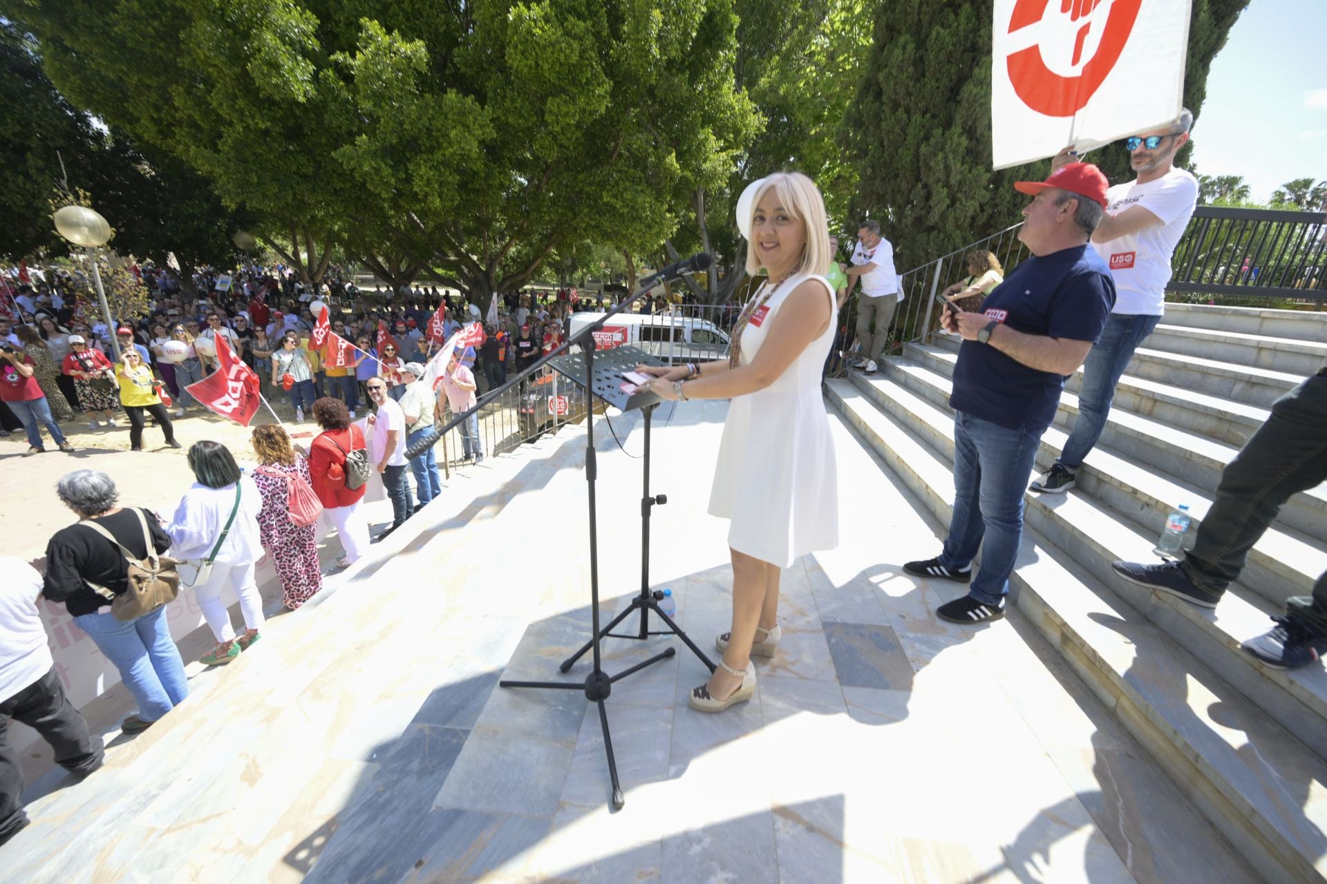 La manifestación del Primero de Mayo en Murcia, en imágenes