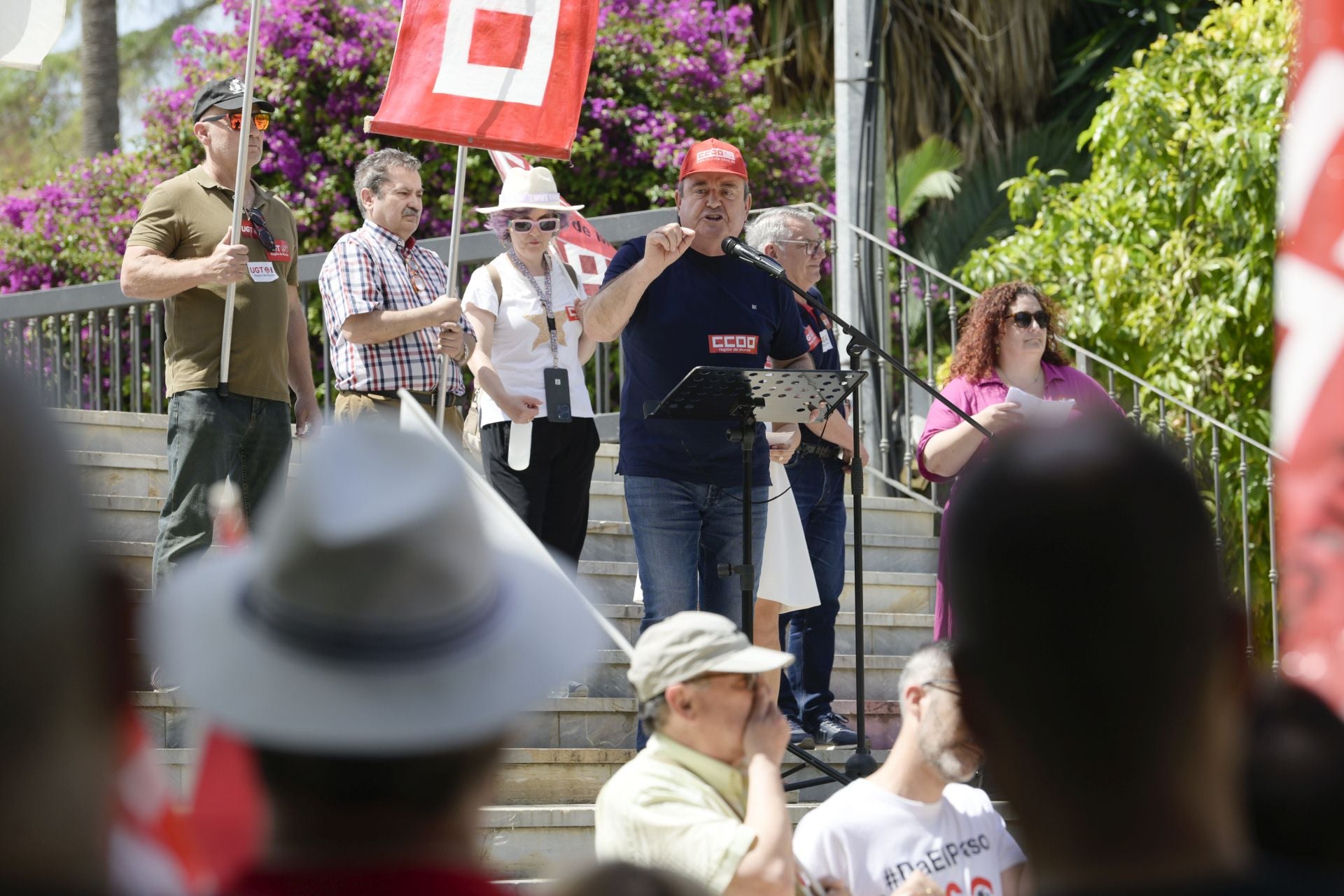La manifestación del Primero de Mayo en Murcia, en imágenes