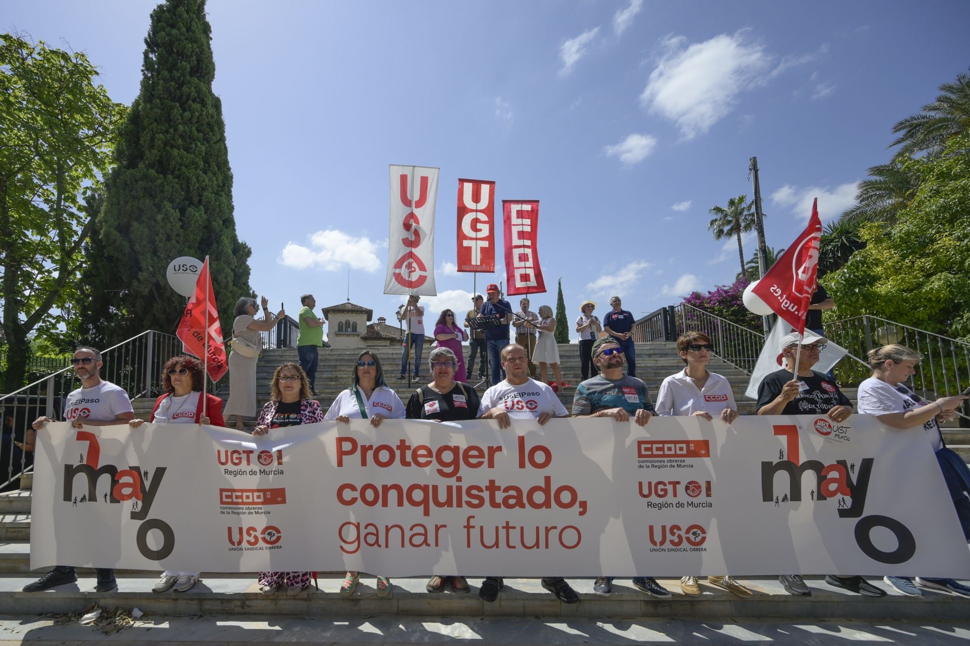 Las imágenes de la manifestación del Primero de Mayo en Murcia