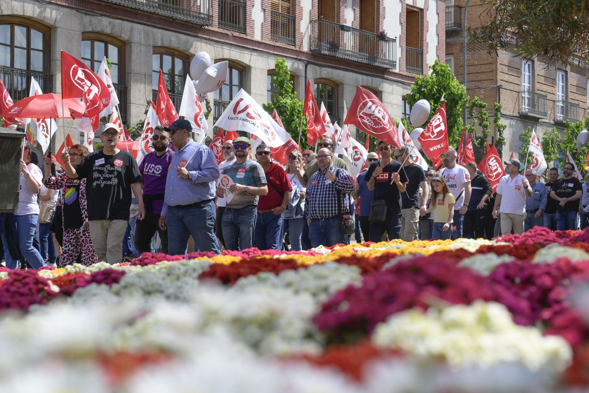Las imágenes de la manifestación del Primero de Mayo en Murcia