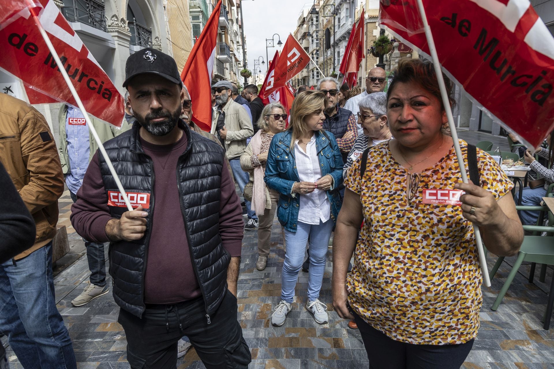 La manifestación del Primero de Mayo en Cartagena, en imágenes