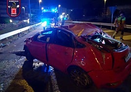 Así quedó el vehículo tras el accidente.