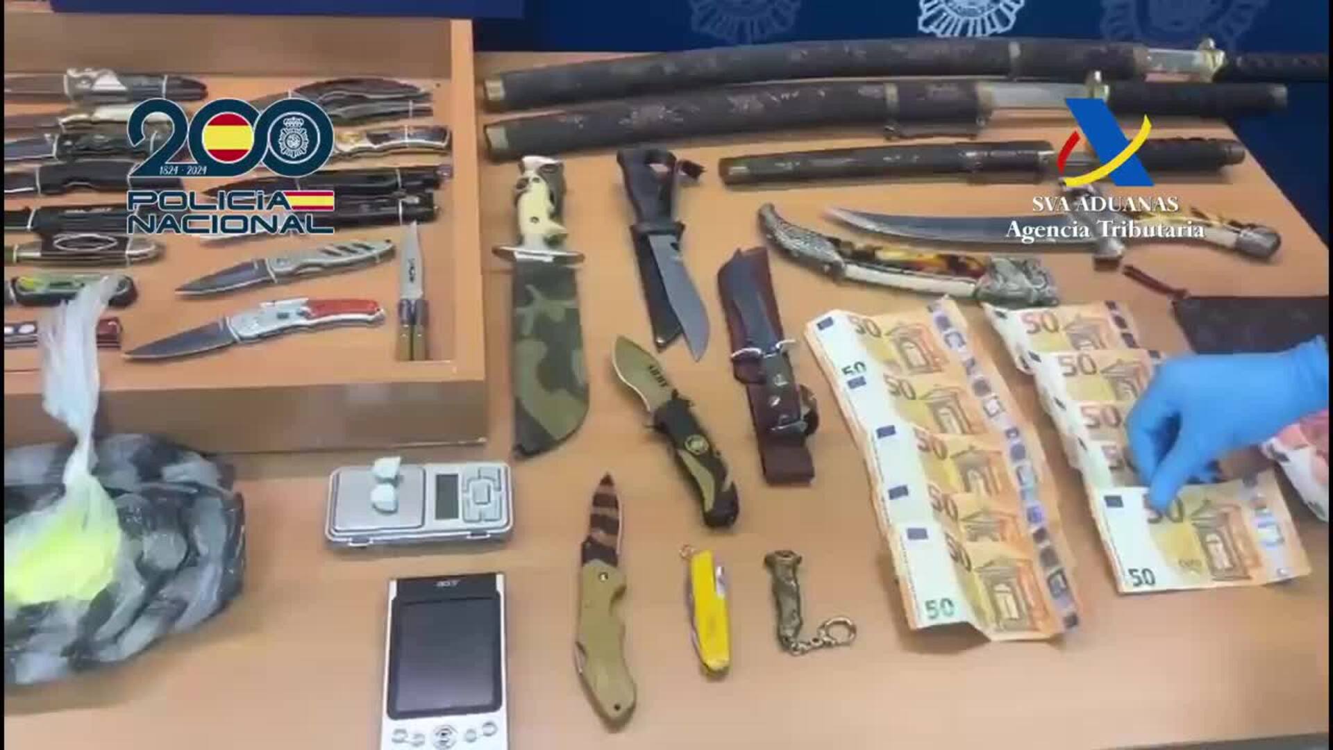 Objetos intervenidos a la red criminal