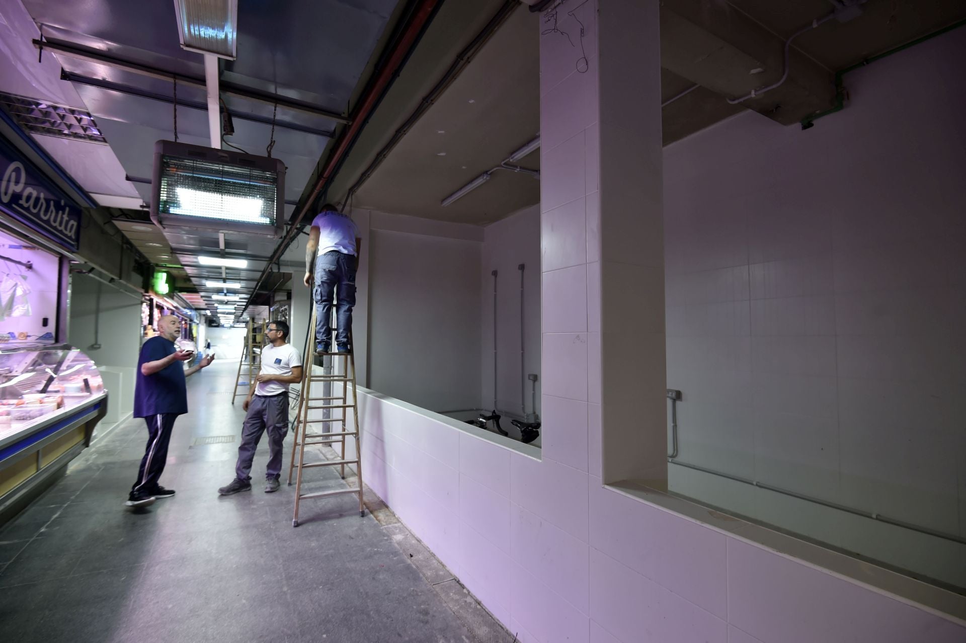 Las imágenes de las obras en el Mercado de Verónicas de Murcia