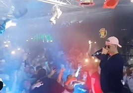 Bad Bunny, en el concierto que ofreció en Murcia.