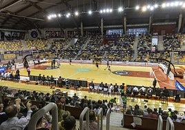 Aspecto del Palacio de los Deportes en el último partido.