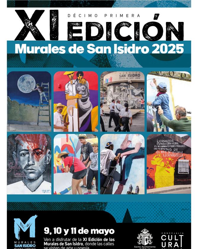 Cultura celebra la XI Edición de los Murales de San Isidro del 9 al 11 de mayo