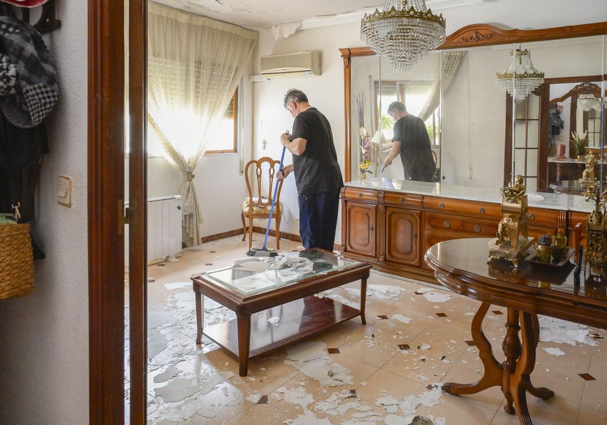 La tormenta inundó viviendas de Campos del Río: «No fue una nube de granizo; fue un auténtico monstruo de la naturaleza»