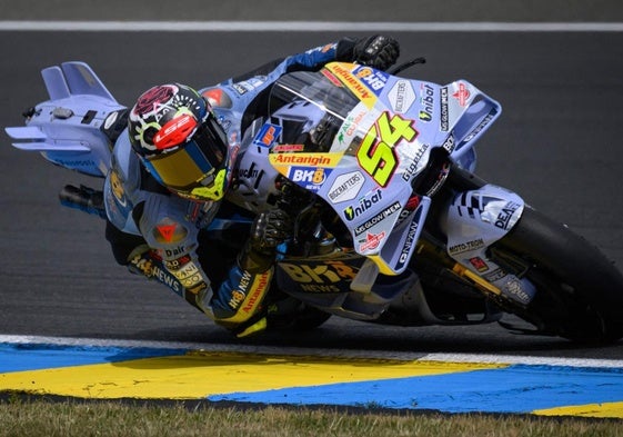 Fermín Aldeguer, en los entrenamientos libres de este viernes en Le Mans, donde logró el cuarto mejor puesto.