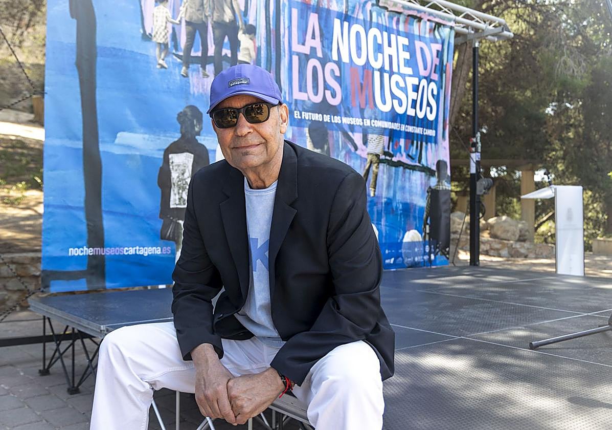 Juan Miguel Sánchez Nieto, esta semana en Cartagena, antes de presentar el cartel de La Noche de Los Museos.