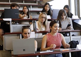 Alumnas procedentes de Estados Unidos en la UMU.