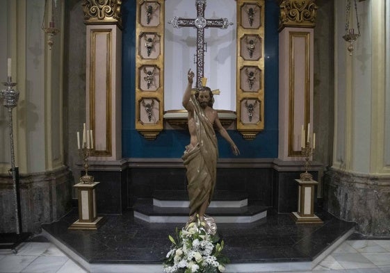 Nuestro Padre Jesús Resucitado, en la capilla de la cofradía.