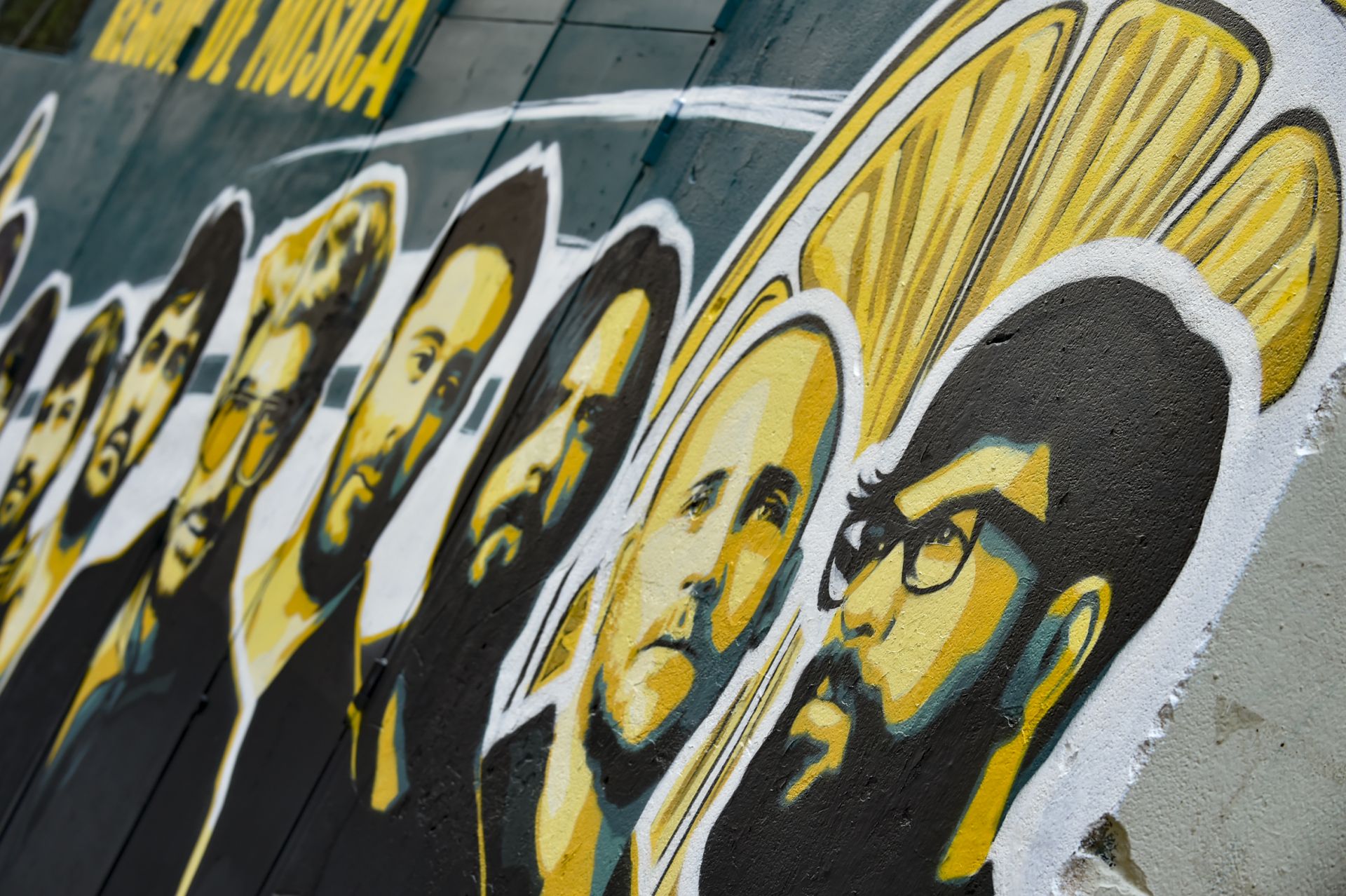 El mural del Fortaleza Sound en homenaje a los músicos de la Región, en imágenes