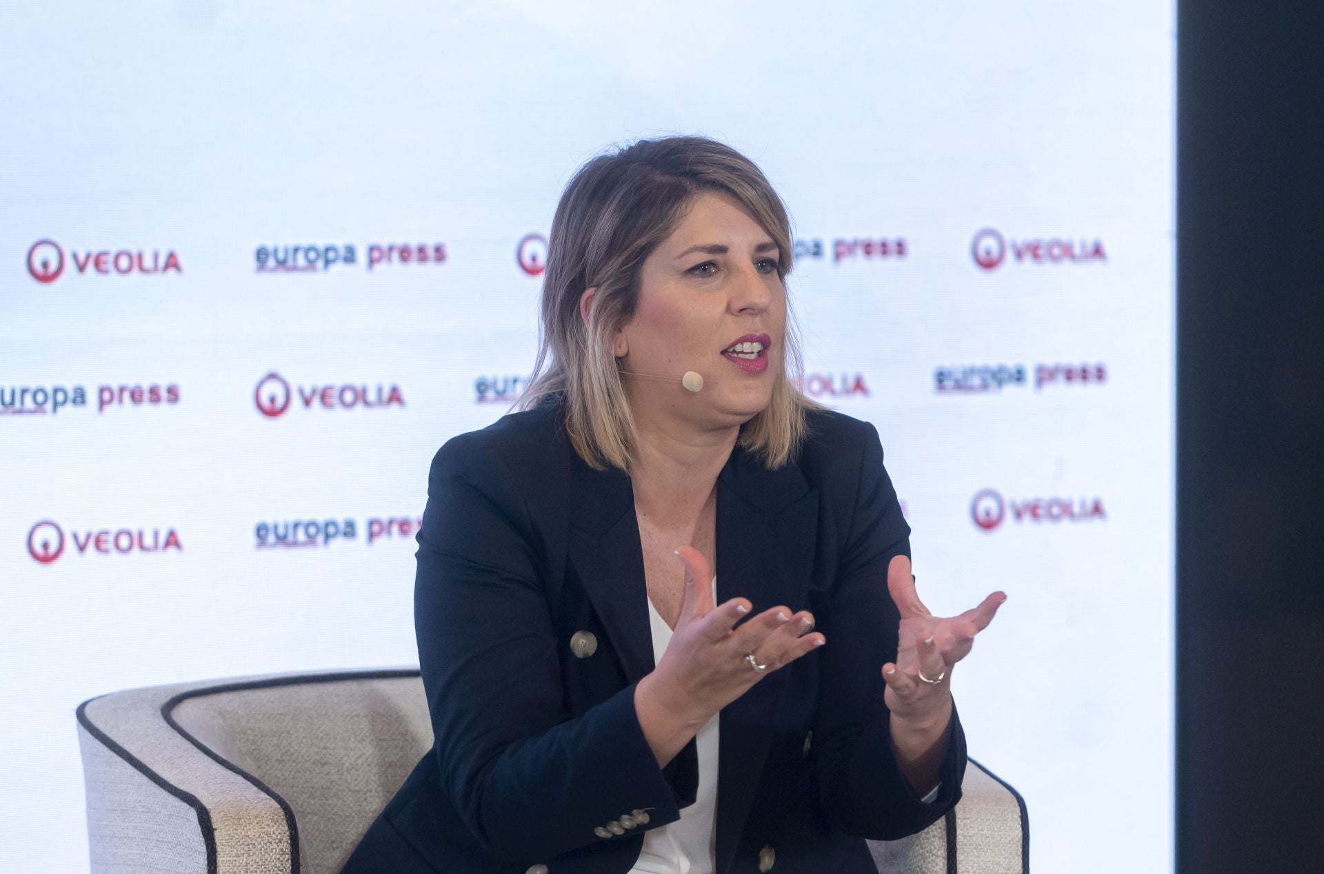 Las imágenes de Noelia Arroyo en el encuentro informativo de Europa Press celebrado en Madrid