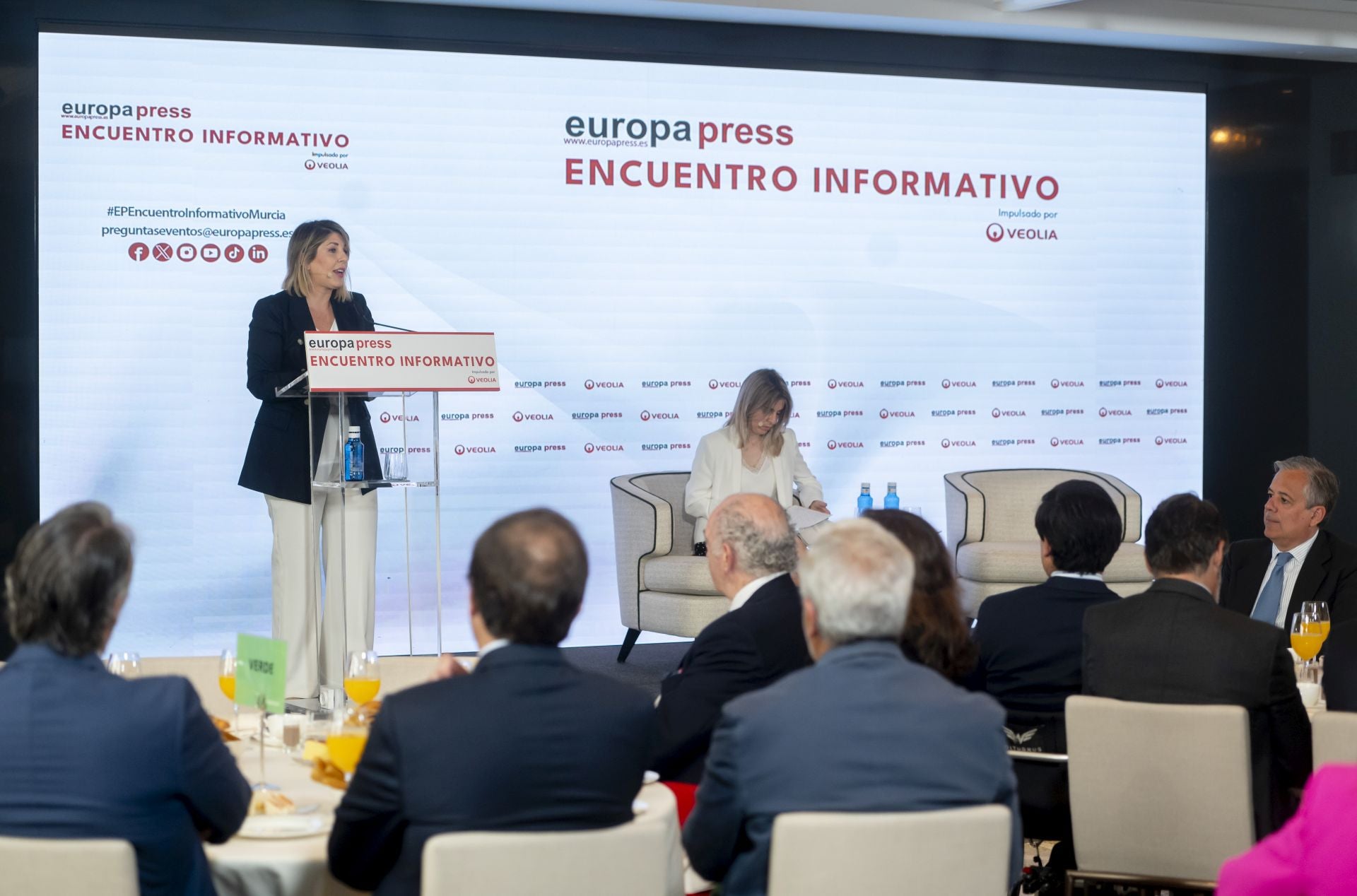 Las imágenes de Noelia Arroyo en el encuentro informativo de Europa Press celebrado en Madrid
