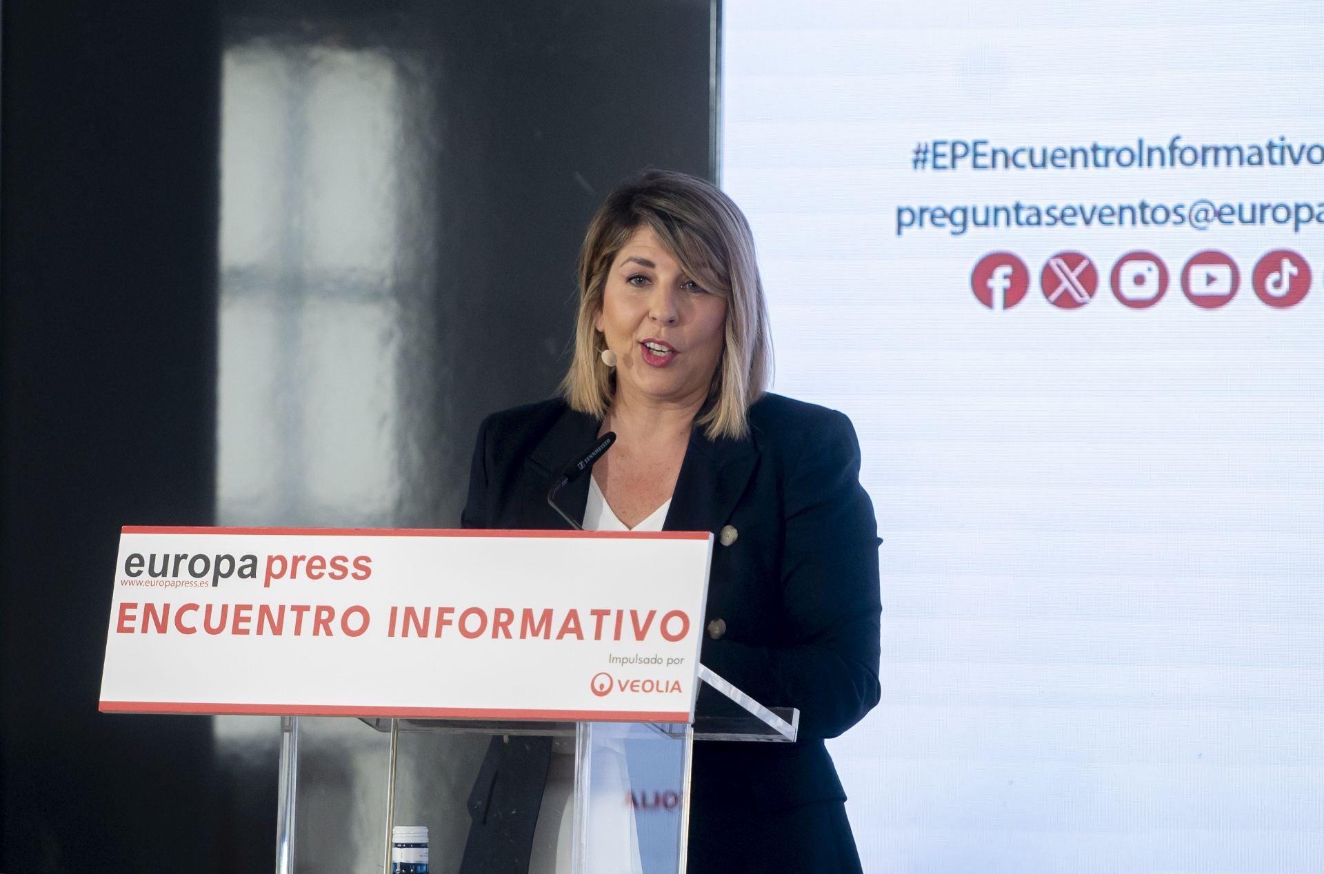 Las imágenes de Noelia Arroyo en el encuentro informativo de Europa Press celebrado en Madrid