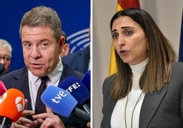 Emiliano García-Page y Sara Rubira.