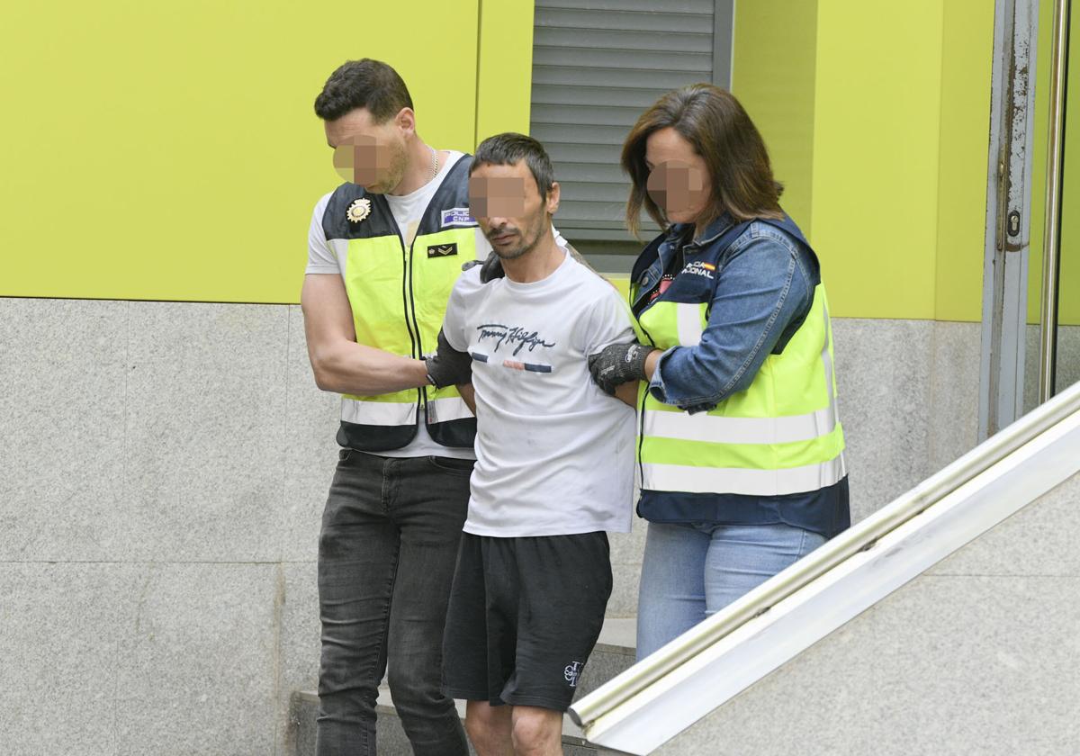 El detenido, este miércoles, en las dependencias policiales de Cartagena.