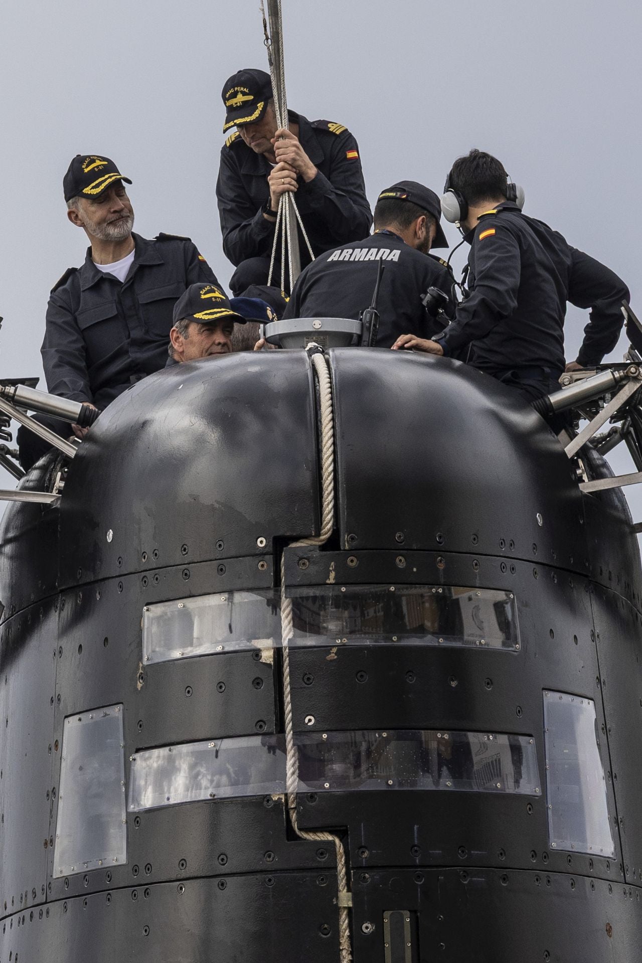 Las imágenes del Rey Felipe en el submarino S-81