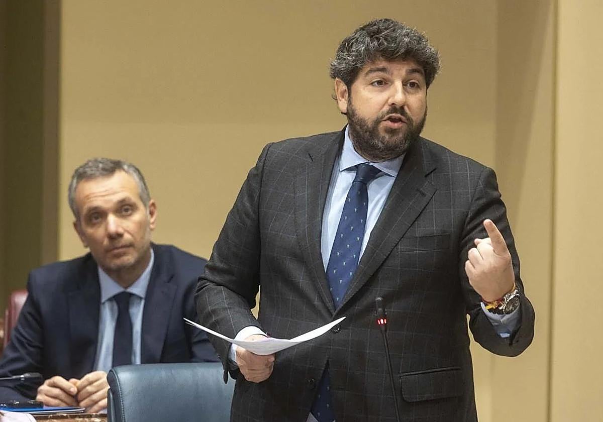 López Miras, en la Asamblea Regional, en una imagen de archivo.